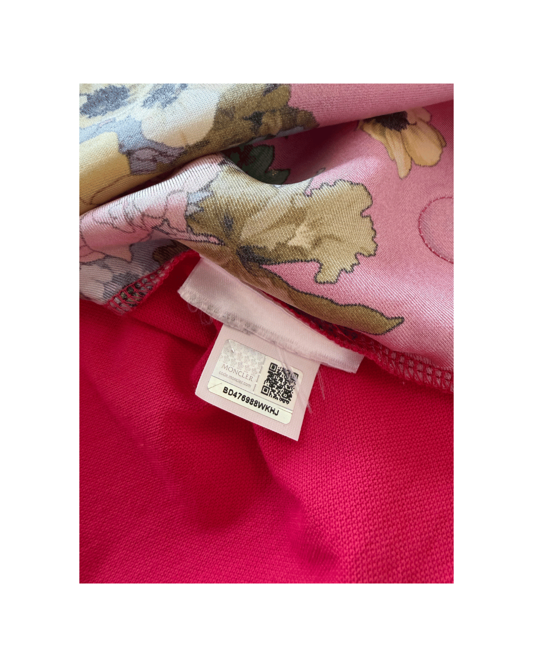 POLO MONCLER SETA E COTONE A FIORI Tg XS