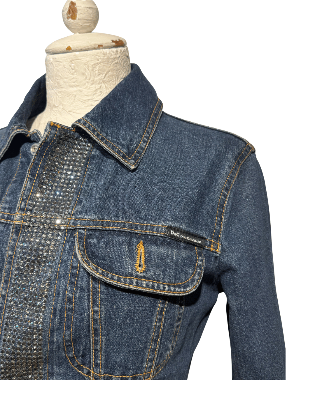 COMPLETO DENIM CON STRASS D&G Tg 40