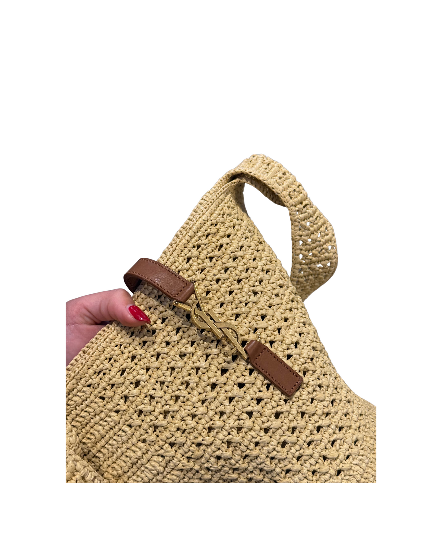 YSL IN RAFFIA INTRECCIATA