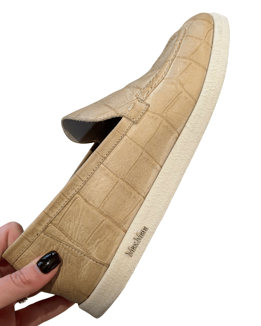 MOCASSINI MAXMARA PELLE EFFETTO COCCO