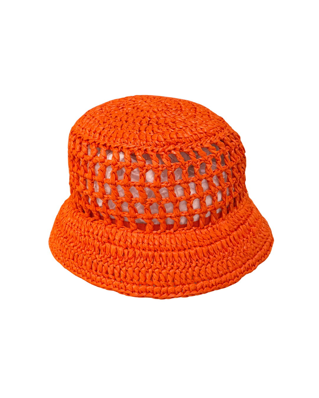 CAPPELLO ALLA PESCATORA PRADA ARANCIONE RAFFIA