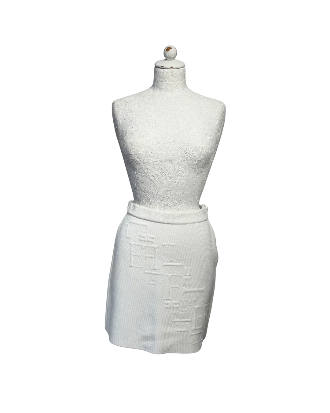 GONNA IN MAGLIA BIANCA ELISABETTA FRANCHI TG 44