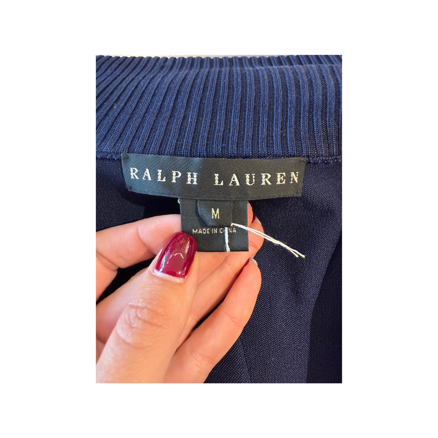 GIACCA PELLE RALPH LAUREN BLU