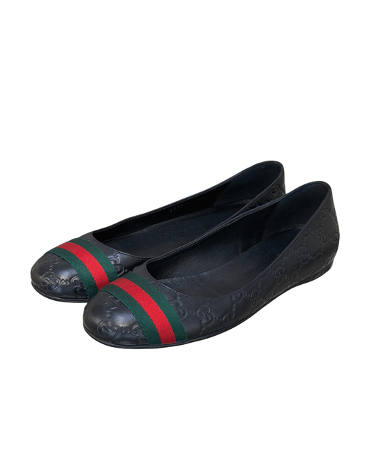 BALLERINE GUCCI NERE FASCIA WEB Nr38.5