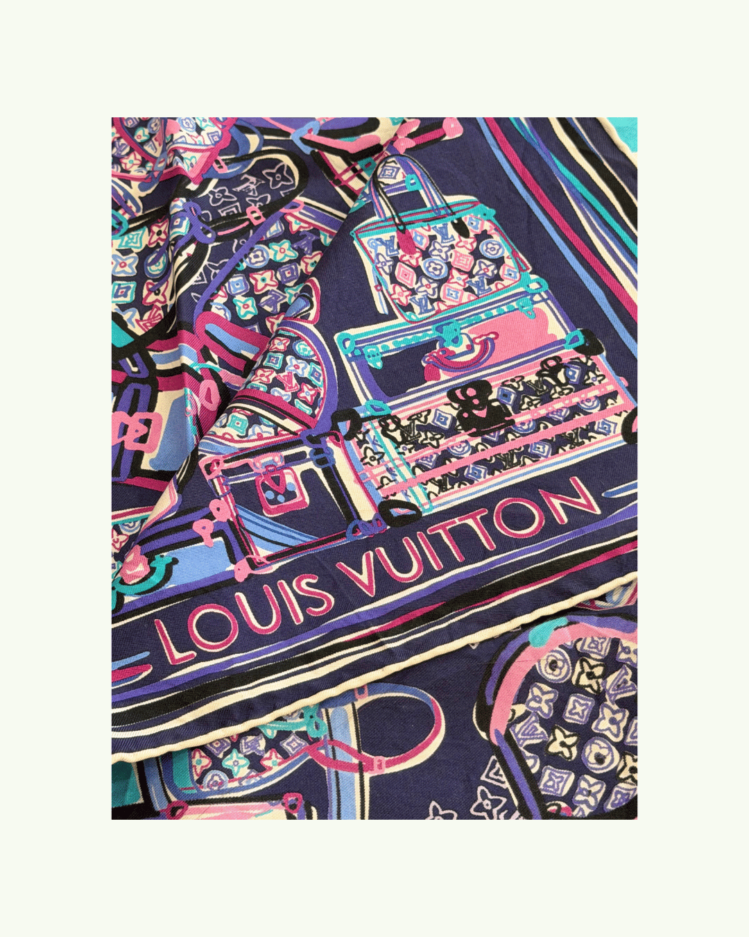 FOULARD LOUIS VUITTON TONI VIOLA E BLU