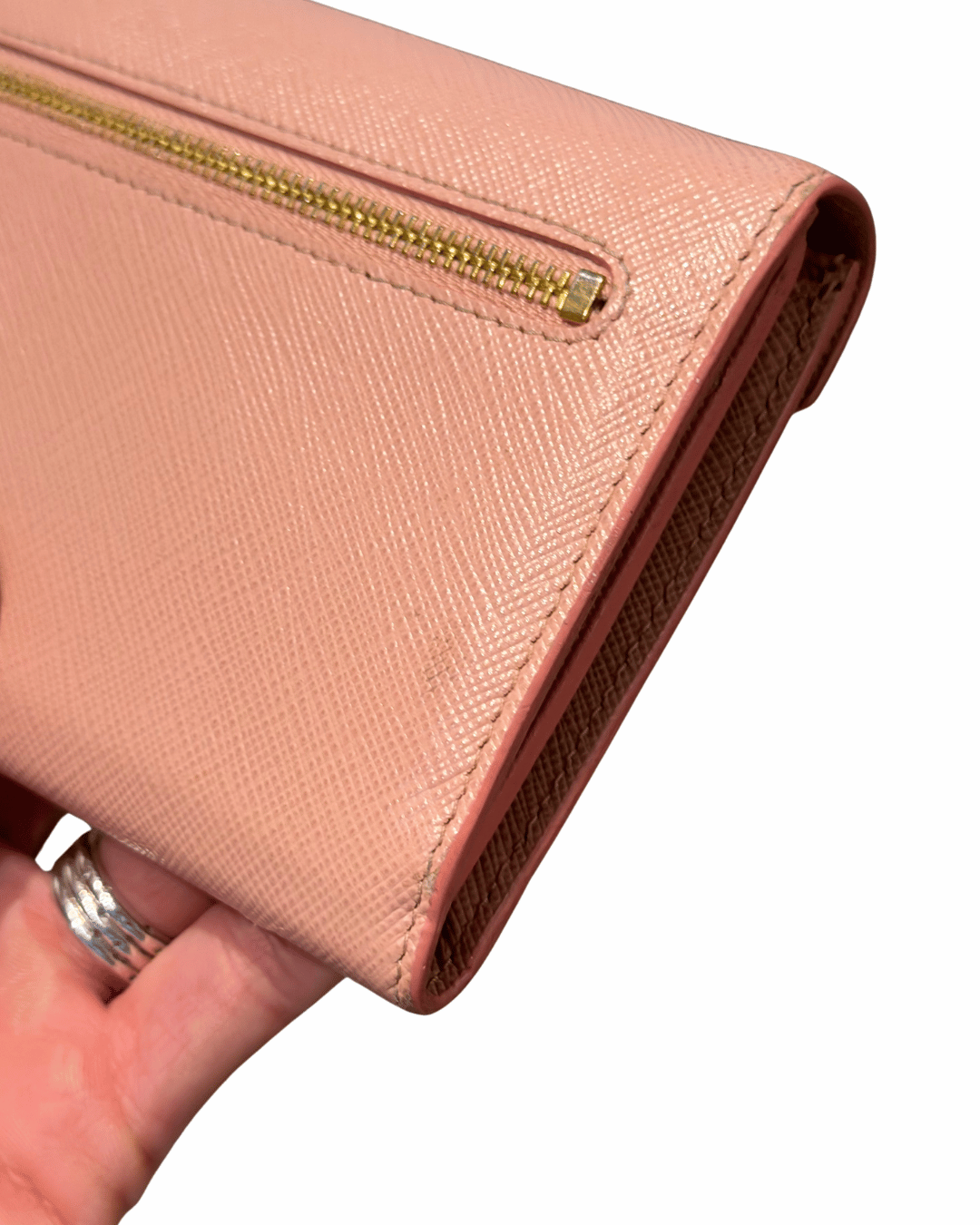 PORTAFOGLIO PRADA ROSA PELLE SAFFIANO