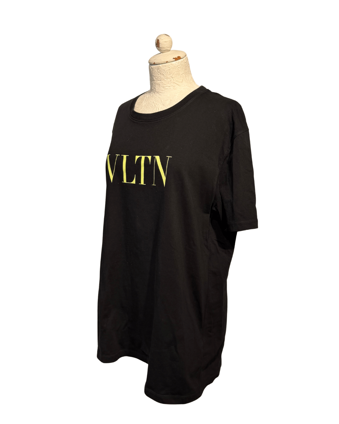 TSHIRT VALENTINO NERA SCRITTA GIALLA Tg XL