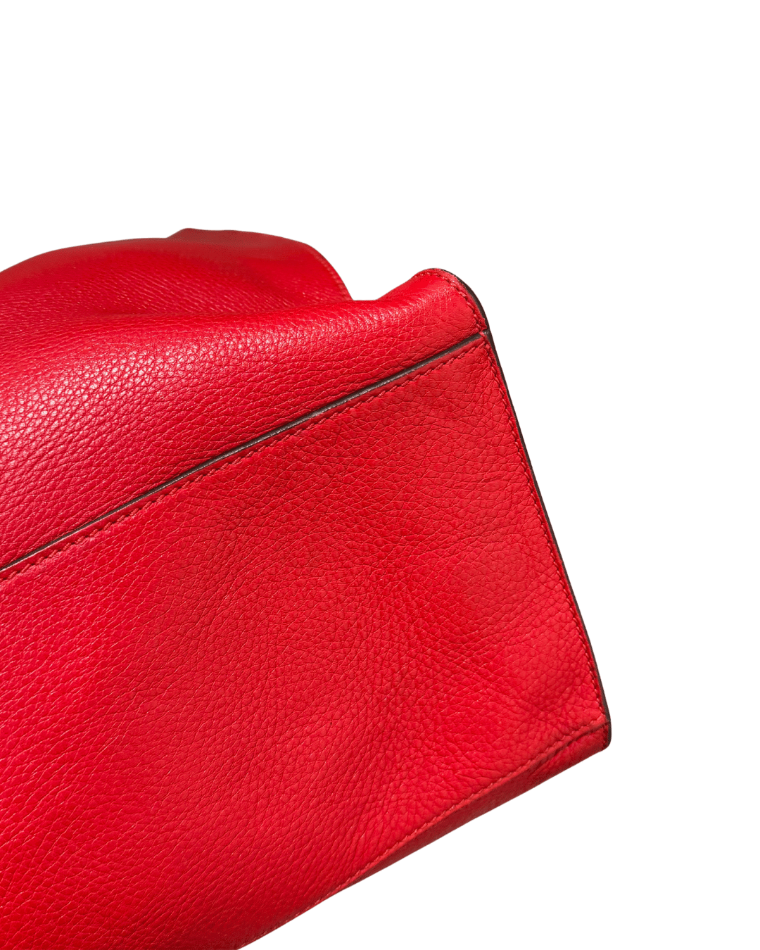 GUCCI RETTANGOLARE PELLE ROSSA MANICI BAMBOO