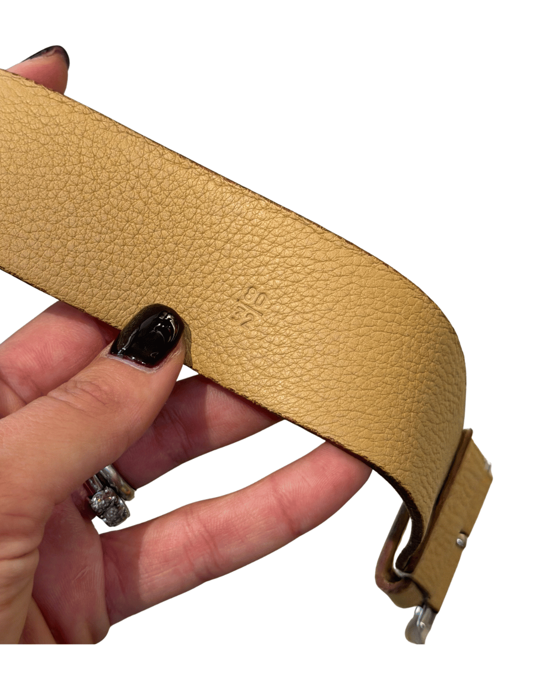 CINTURA PRADA PELLE MARTELLATA BEIGE 80