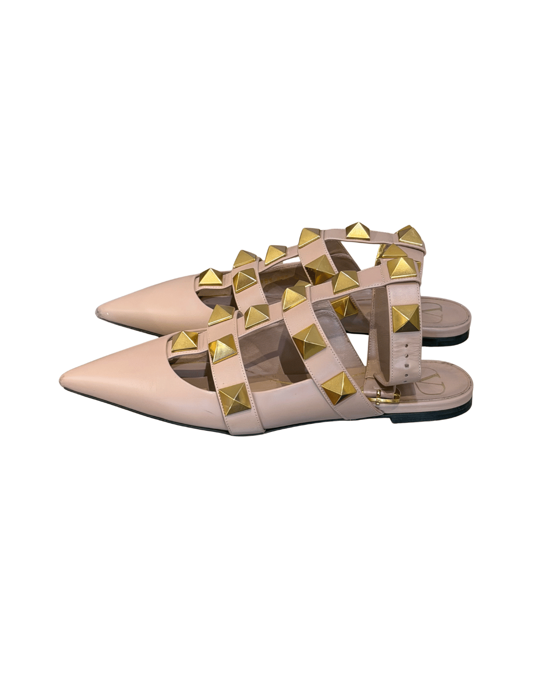 BALLERINE VALENTINO ROMAN STUD NUDE CON BORCHIE Nr 40