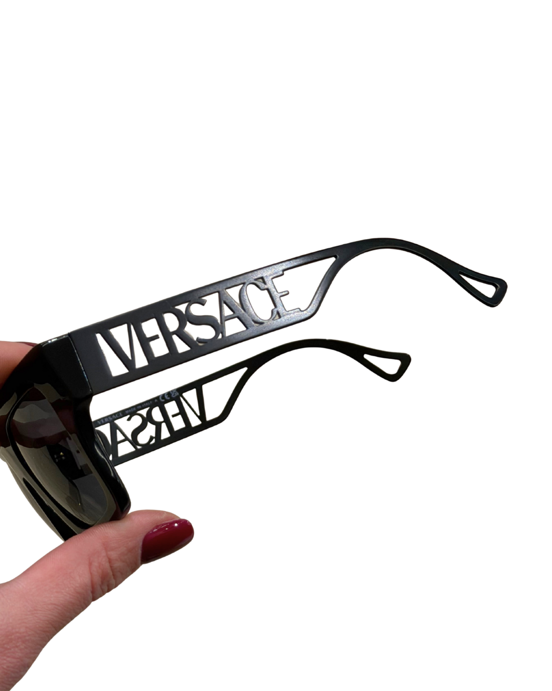 OCCHIALI VERSACE NERI LOGO CUT-OUT