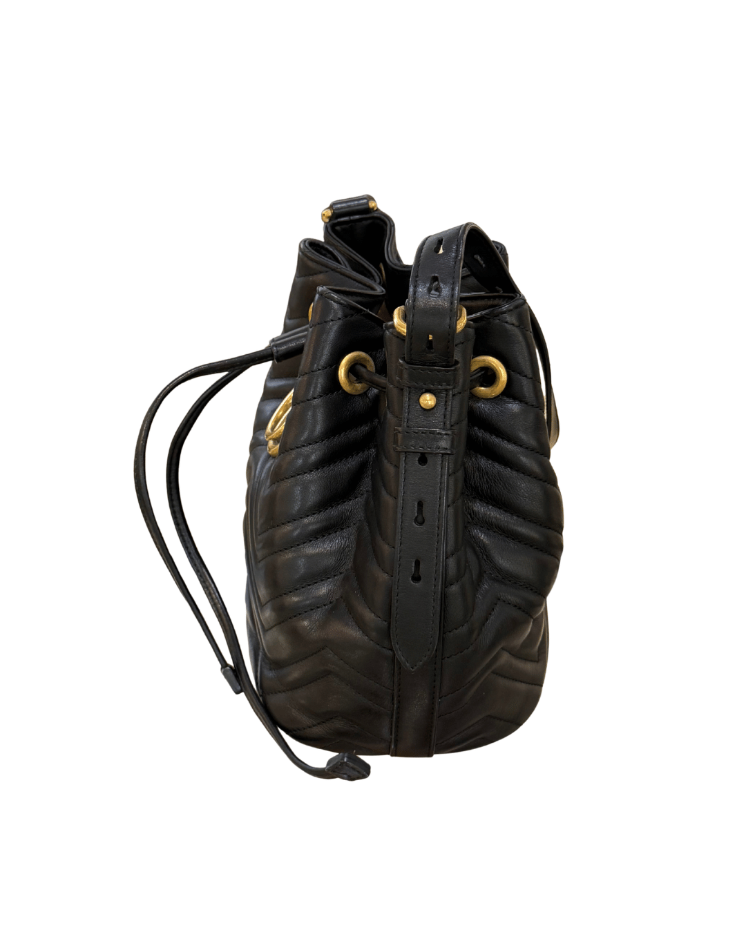 SECCHIELLO GUCCI MARMONT NERO TRACOLLA FASCIA WEB