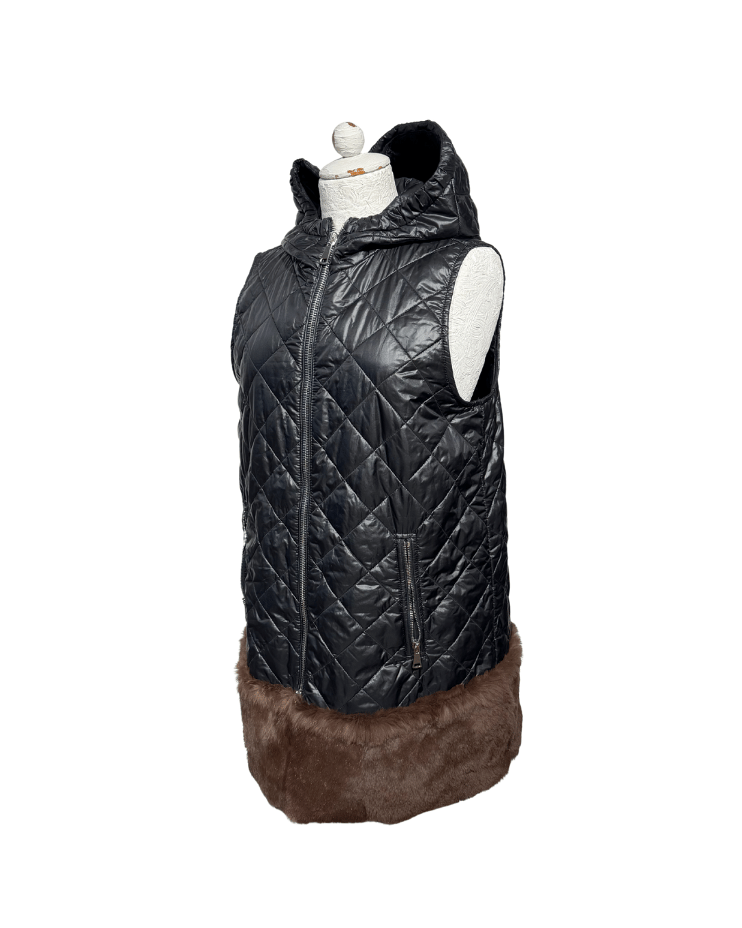 GILET SCERVINO NERO E LAPIN