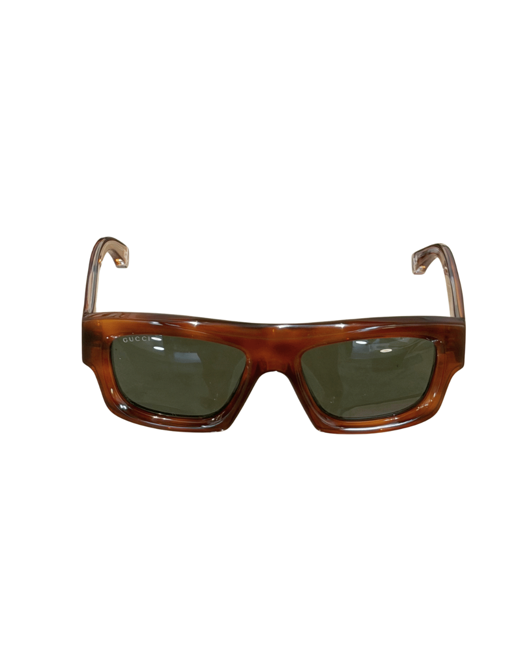 OCCHIALI GUCCI RETTANGOLARI COGNAC TARTARUGATI