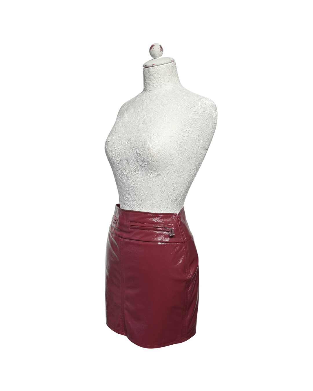 GONNA CORTA SIMILPELLE BORDEAUX ELISABETTA FRANCHI Tg 40