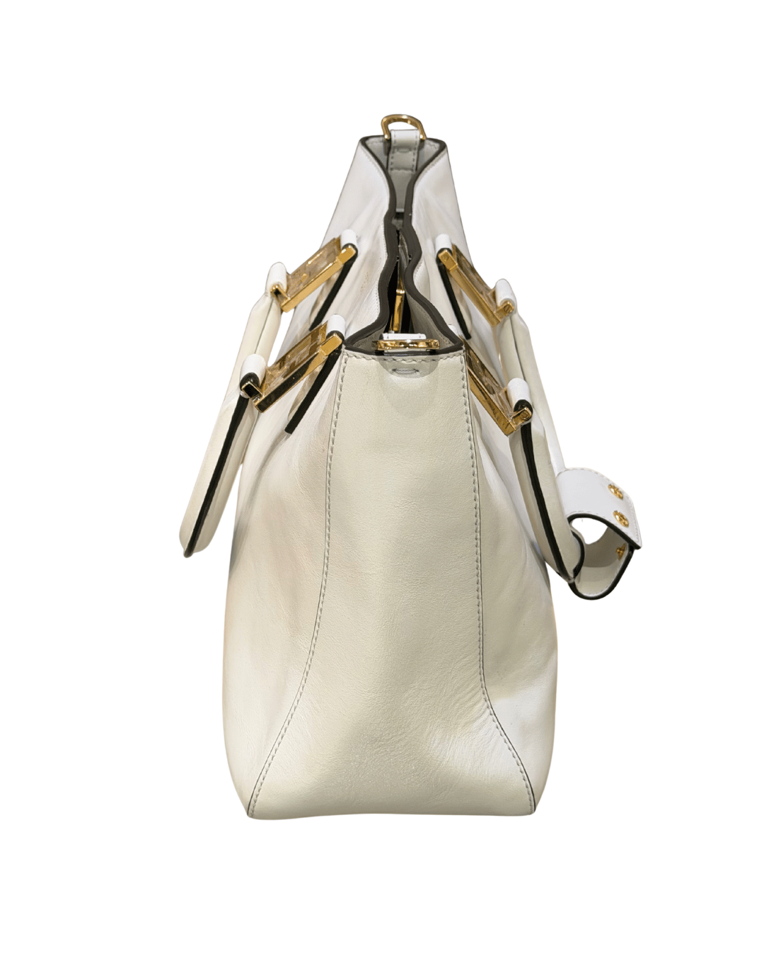 BORSA FENDI PELLE AVORIO CON TRACOLLA