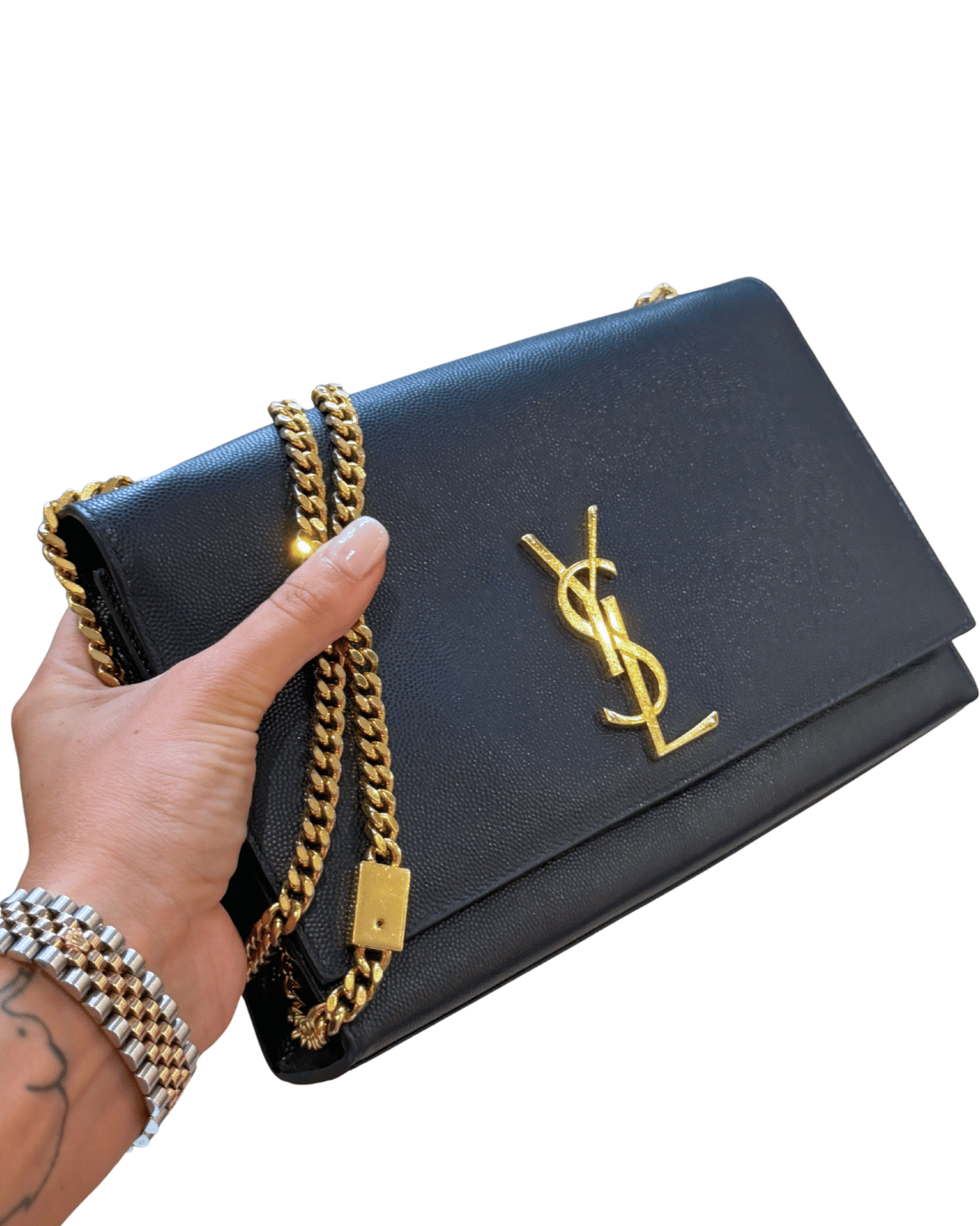 KATE YSL MEDIA BLU NOTTE HARDWARE DORATO