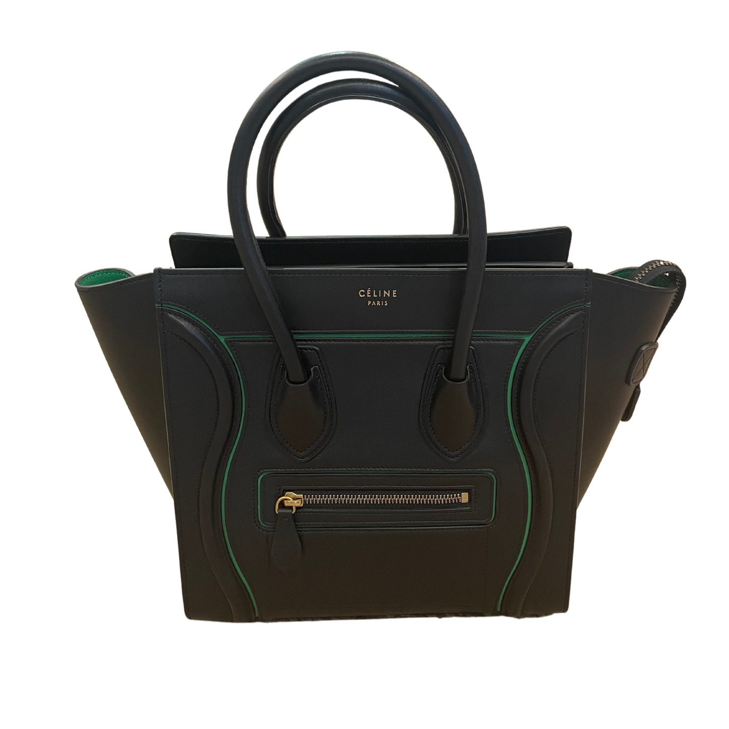 LUGGAGE CELINE NERA RIFINITURE VERDI