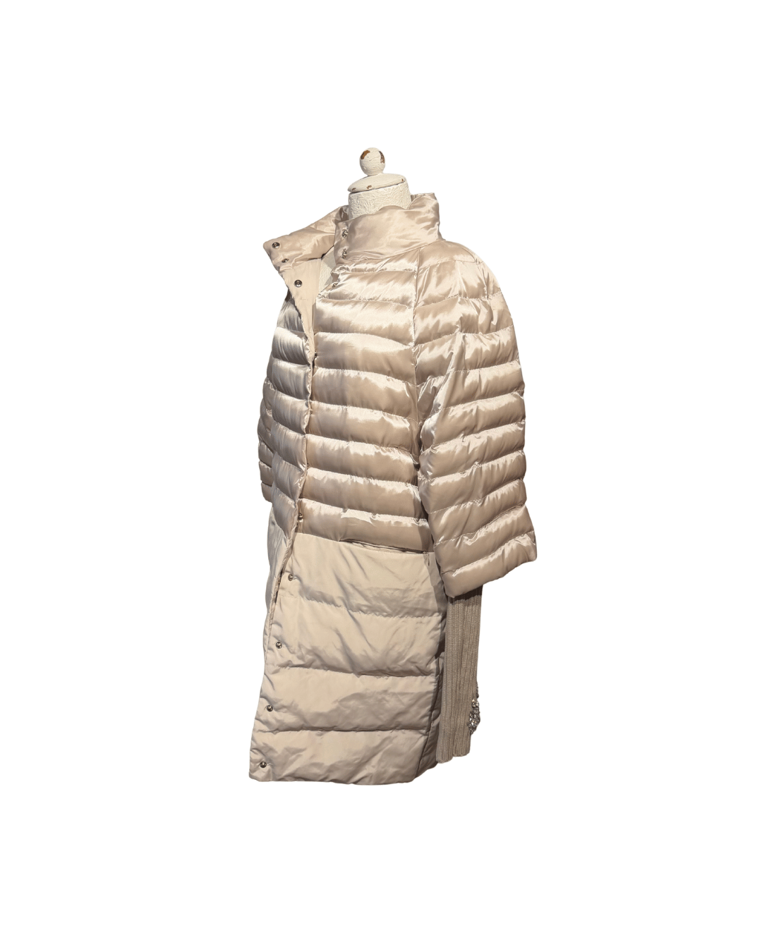 PIUMINO LUNGO CHAMPAGNE ELISABETTA FRANCHI Tg 40