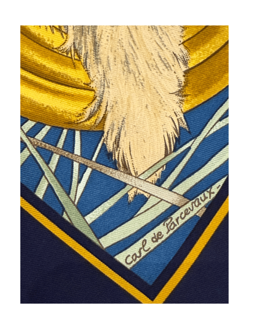 FOULARD HERMES " CHASSE AU BOIS" PERIMETRO BLU