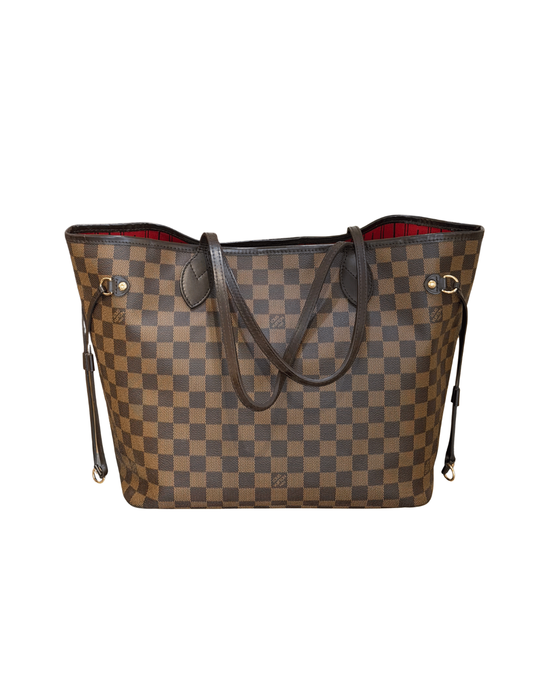 NEVERFULL MM DAMIER EBENE INTERNO ROSSO