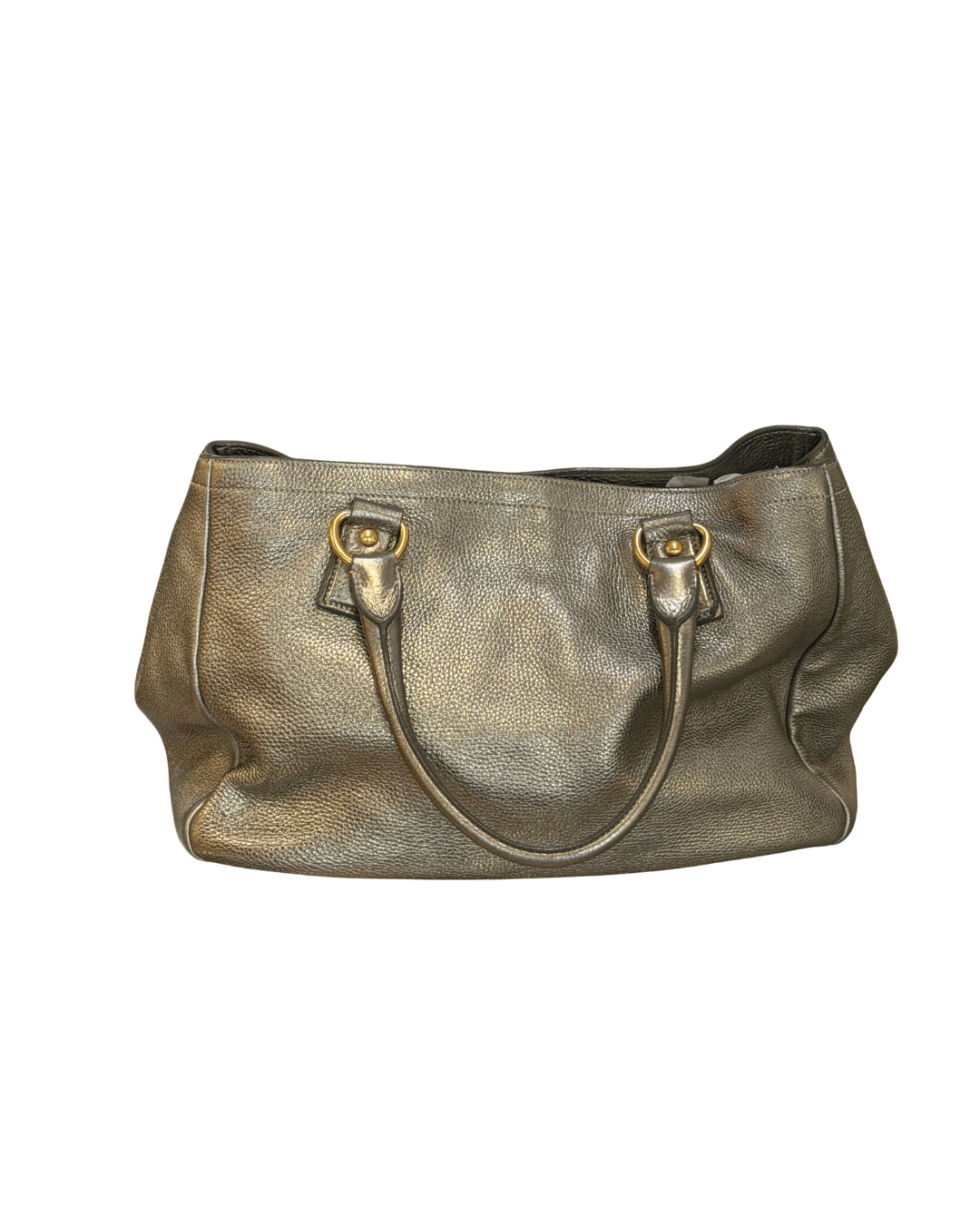 PRADA PELLE METALIZZATA GRIGIA