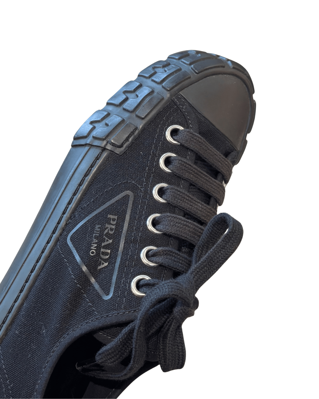 SNEAKERS PRADA NERE CON LOGO TONO SU TONO Nr 37