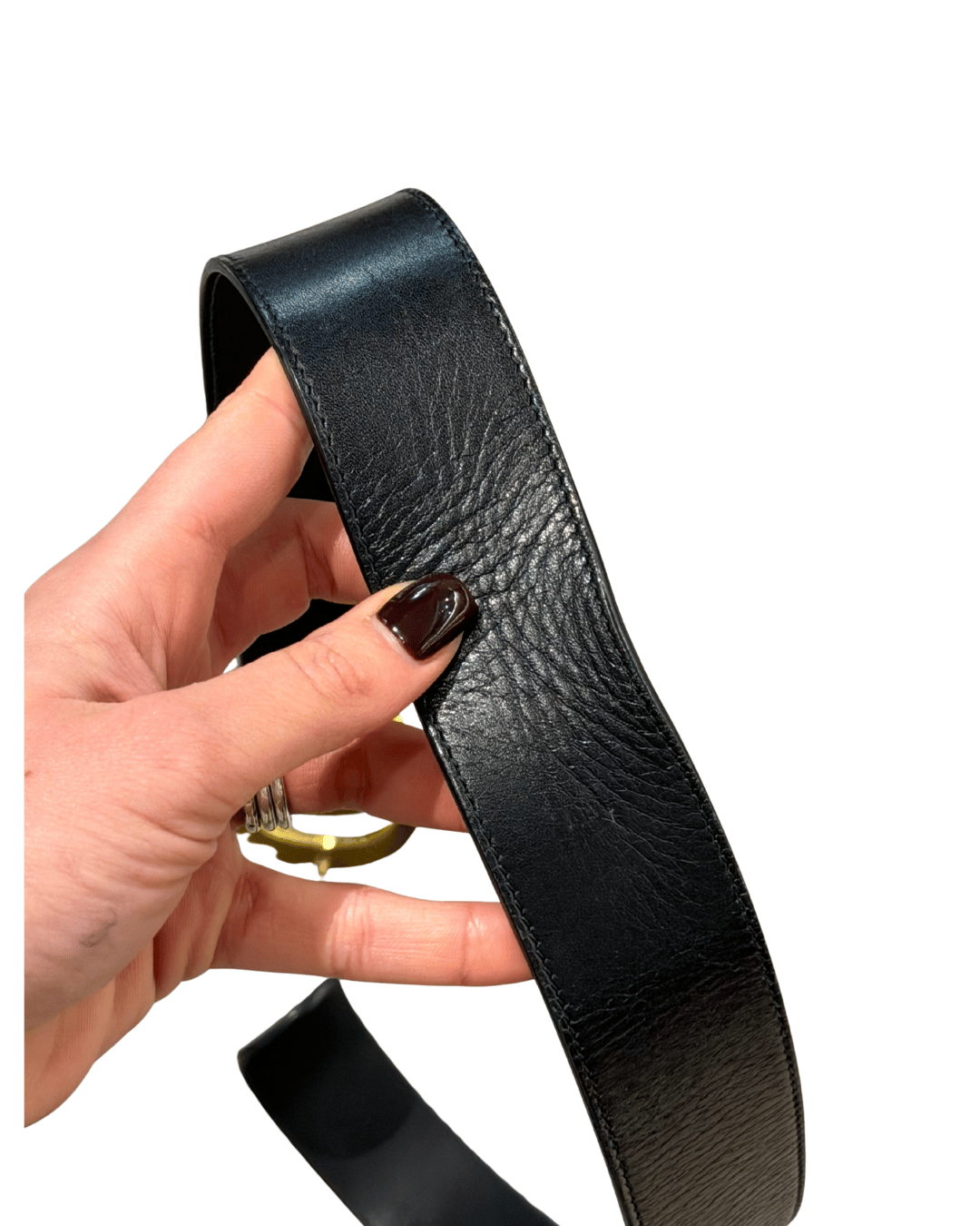 CINTURA GUCCI MARMONT NERA 85