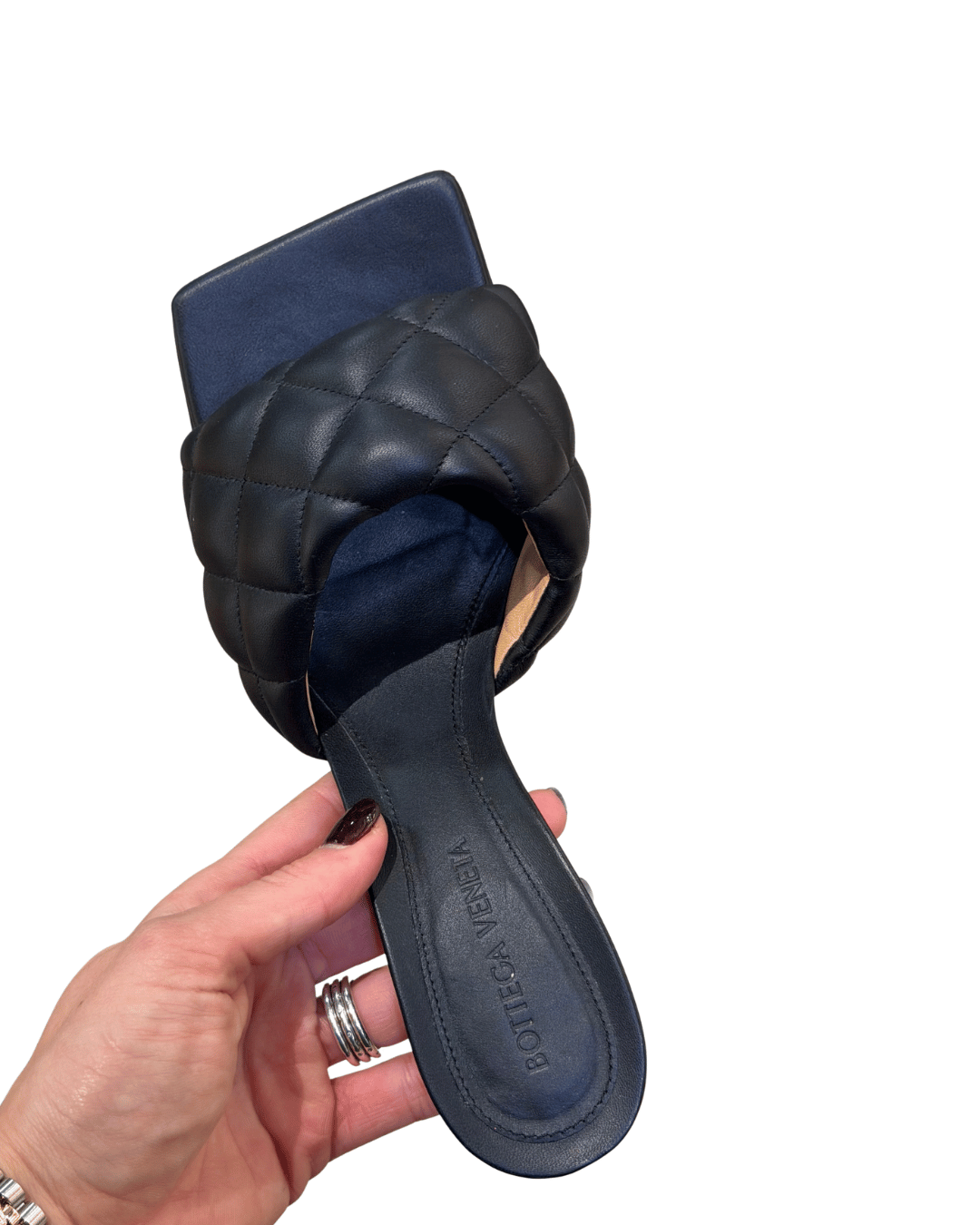 SANDALI PADDED MULES BOTTEGA VENETA NERE Nr 37