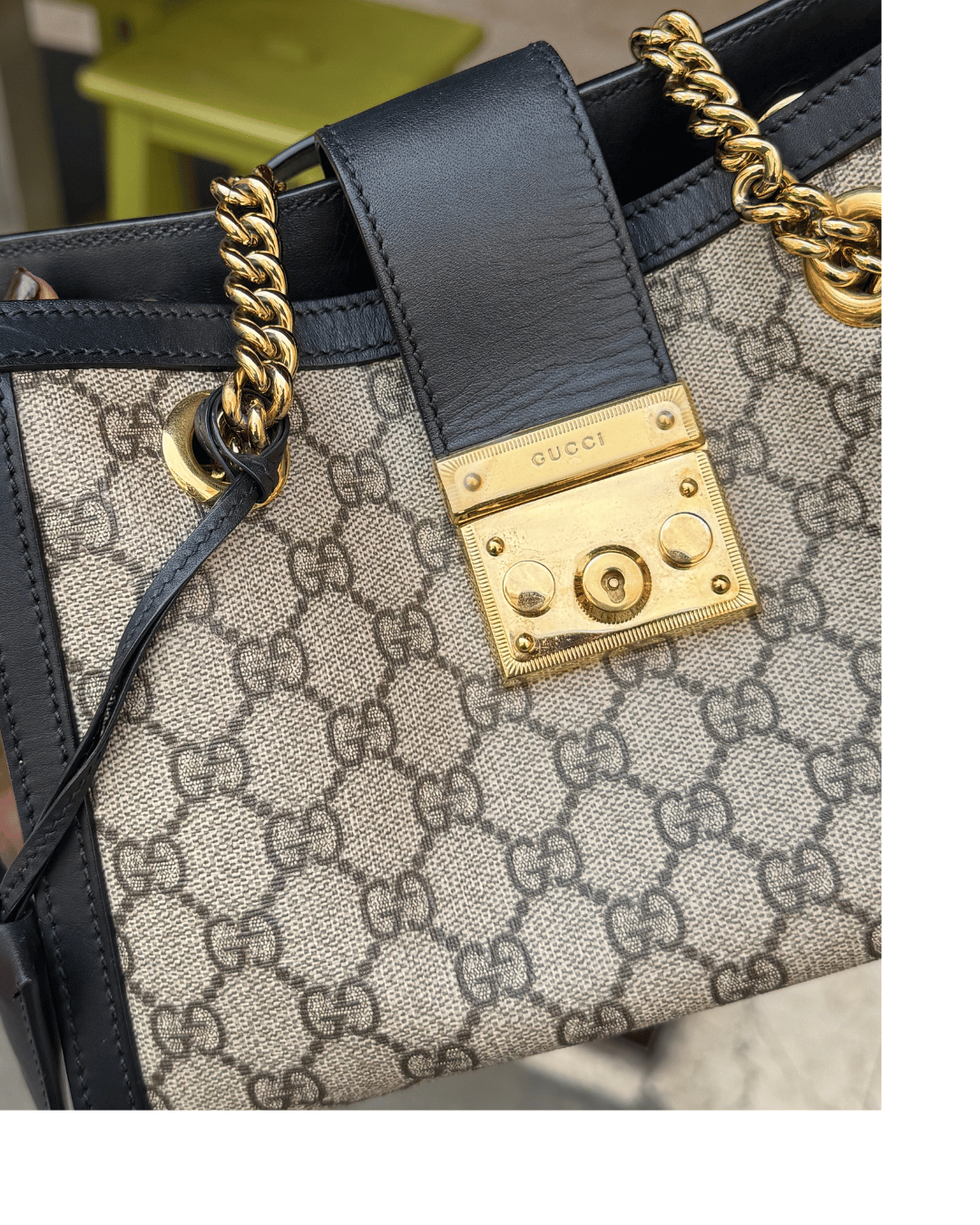 GUCCI PADLOCK SMALL CON RIFINITURE BLU NAVY