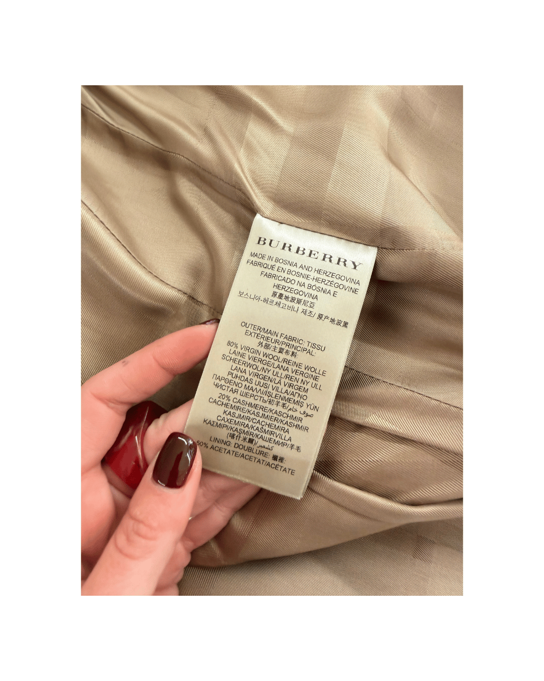 CAPPOTTO BURBERRY BEIGE