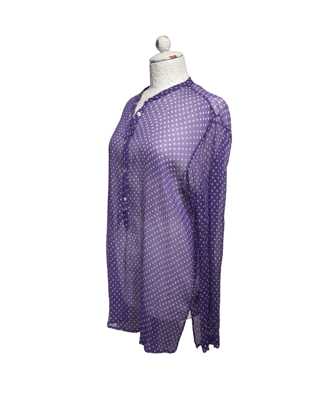 CAMICIA ASPESI POIS BIANCA E VIOLA Tg 48