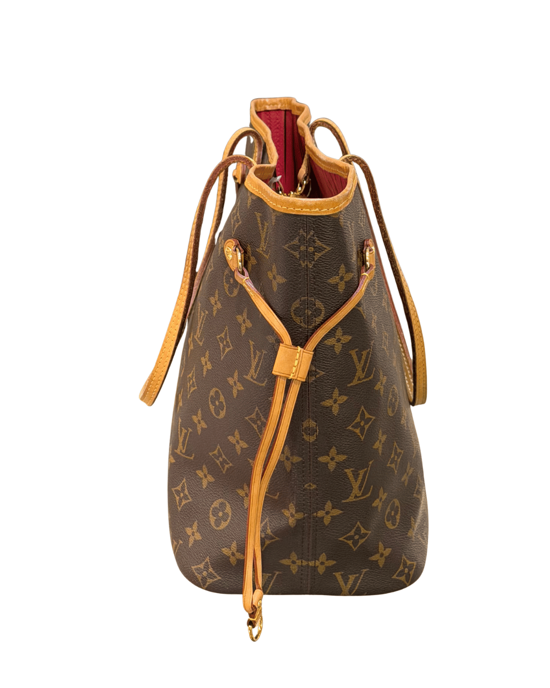 NEVERFULL MM LOUIS VUITTON MONOGRAM INTERNO ROSSO