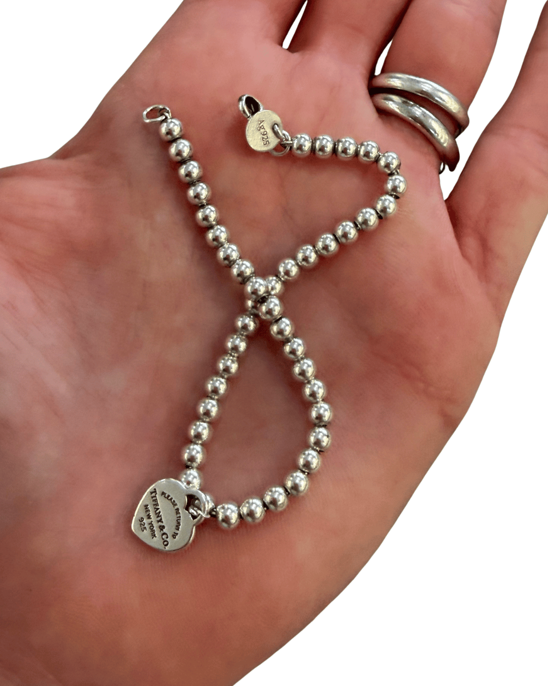 BRACCIALE TIFFANY BEAD HEART TAG