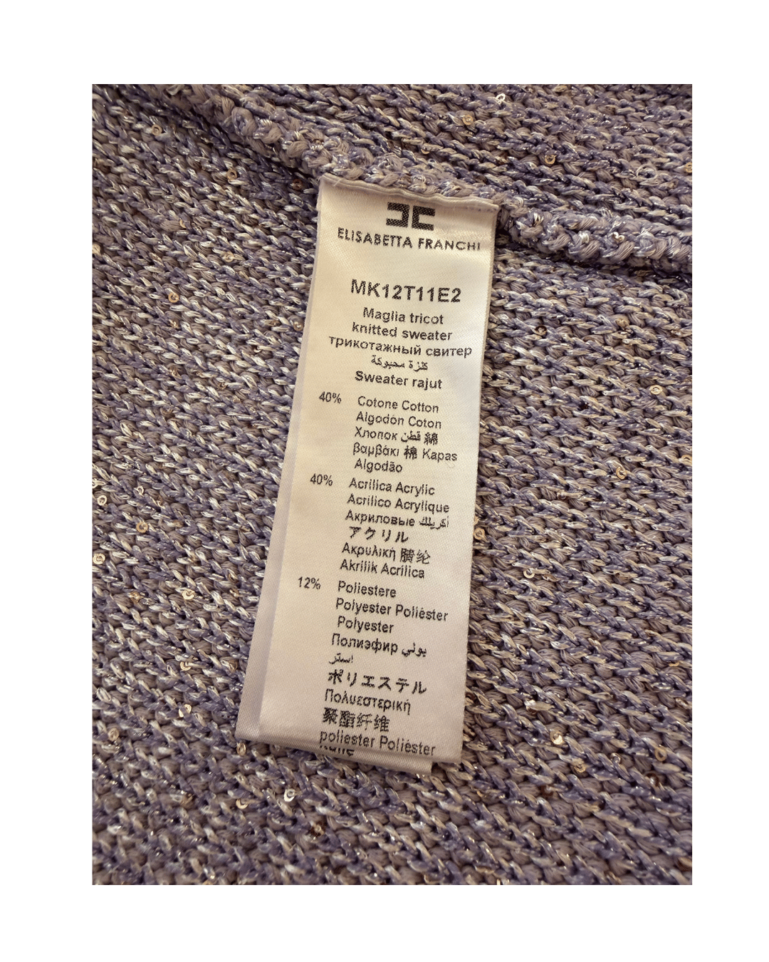 GIACCA / CARDIGAN LILLA ELISABETTA FRANCHI Tg 40