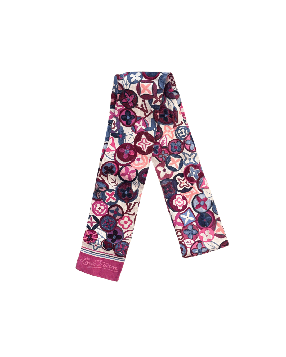 LOUIS VUITTON TWILLY SETA 100%  ROSA MULTICOLOR