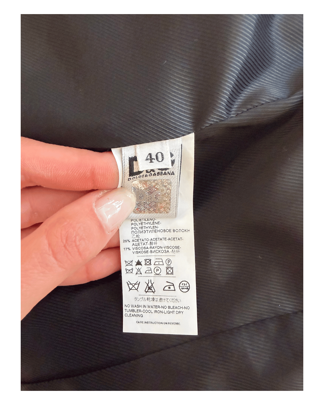 GIACCA SARTORIALE D&G GRIGIA Tg 40