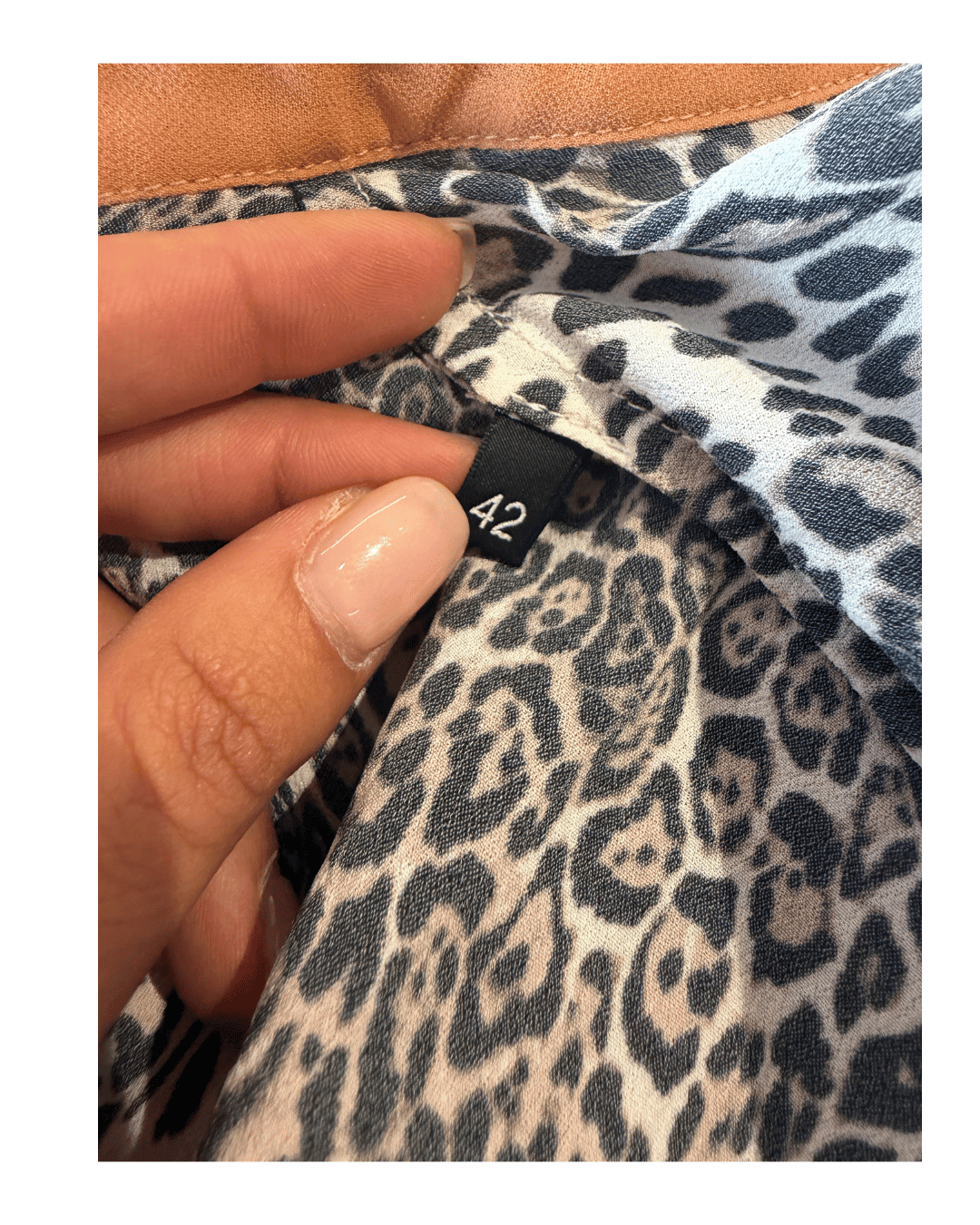 CAMICIA MACULATA RIFINITURE BEIGE Tg 42