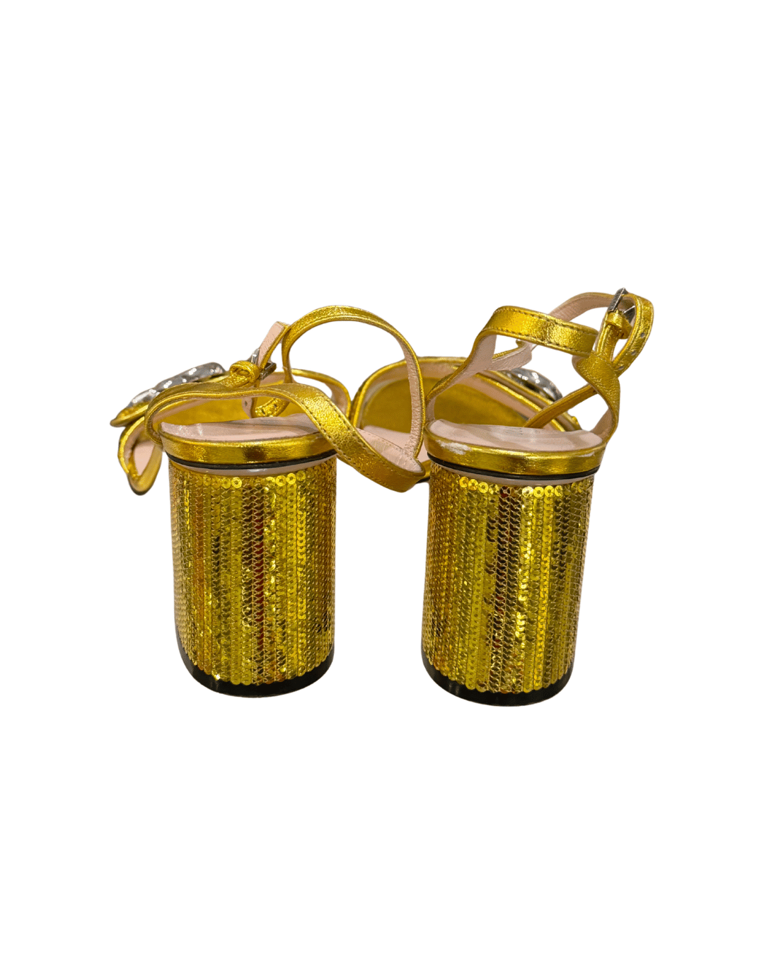 SANDALI GUCCI MARMONT PAILETTES GIALLE Nr 37