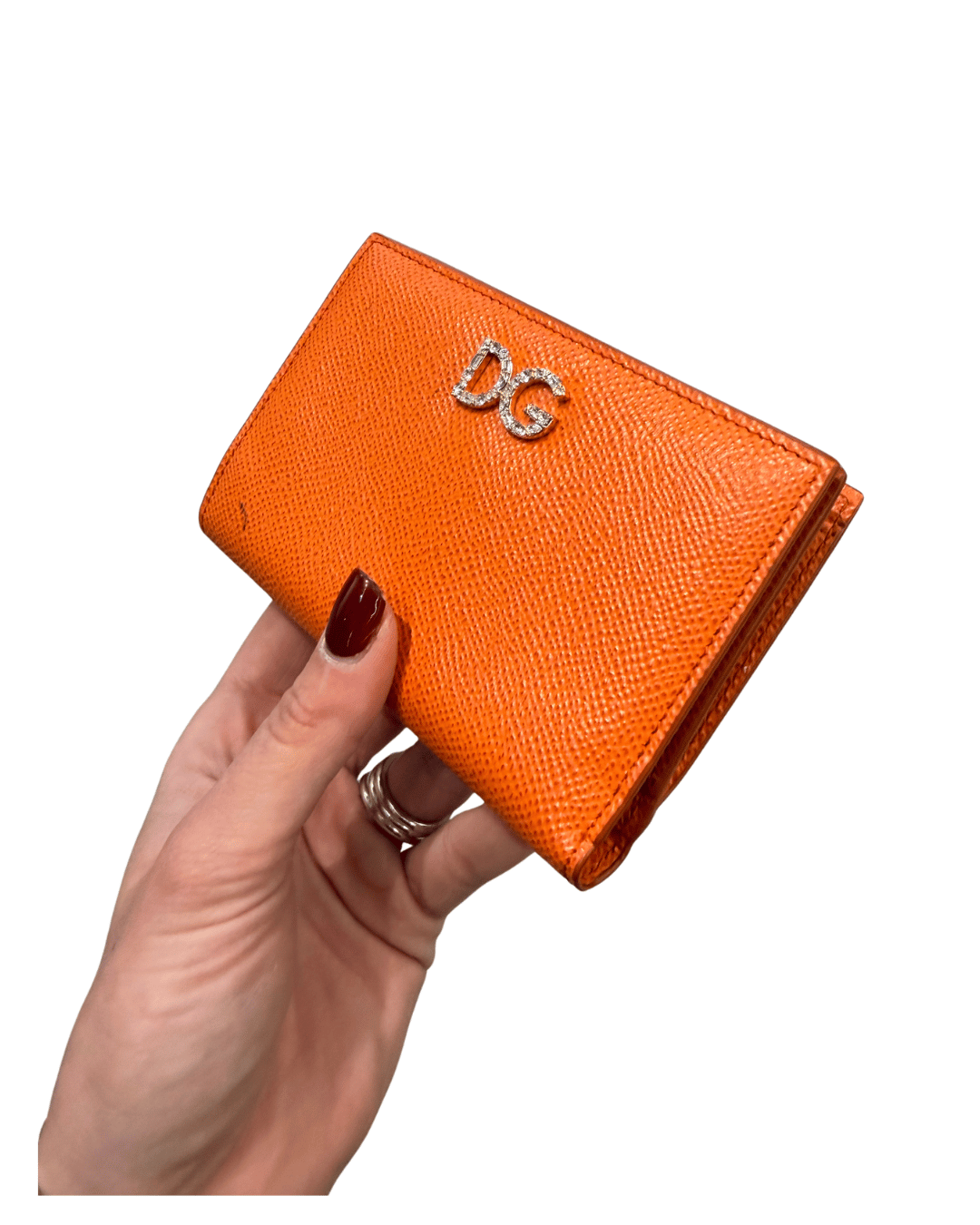 PORTAFOGLIO D&G ARANCIONE PELLE MARTELLATA