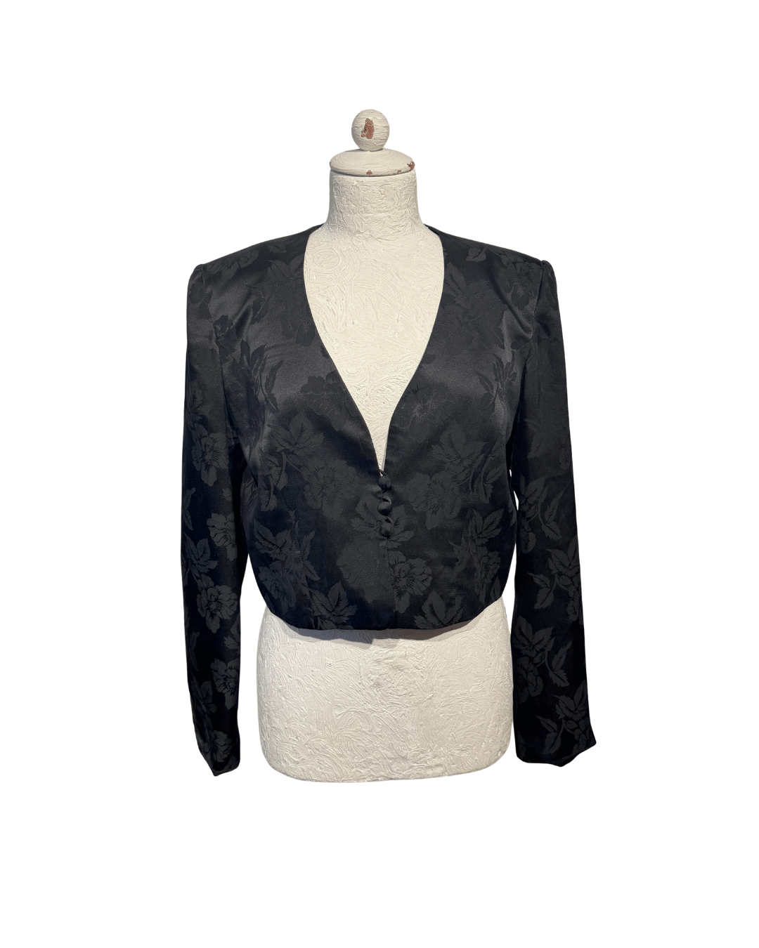 GIACCA IN SETA NERA CON LAVORAZIONE JACQUARD Tg 42