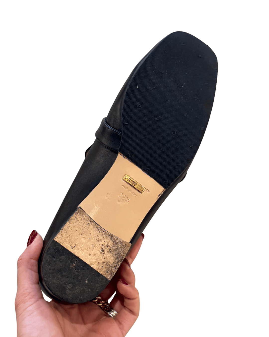 MOCASSINI GUCCI MARMONT GG PELLE NERA Nr 39.5