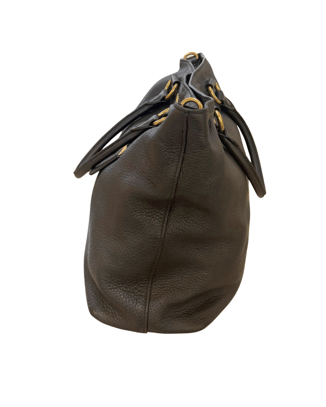 BORSA PRADA PELLE NERA MARTELLATA CON TRACOLLA