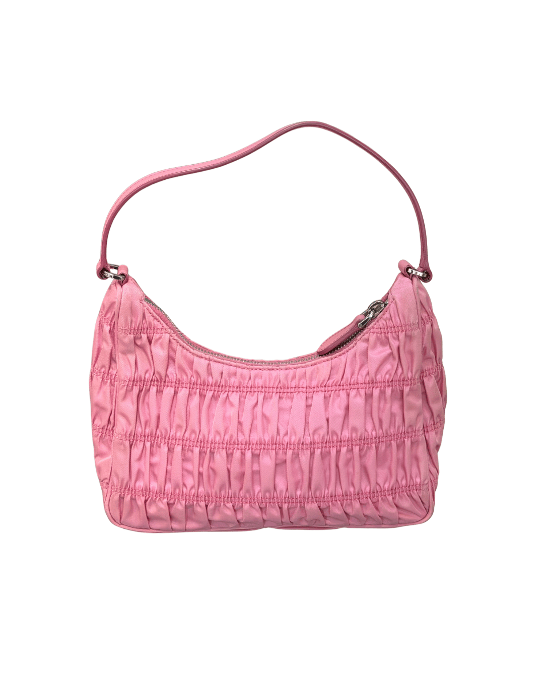 PRADA IN NYLON ROSA TESSUTO GAUFRE