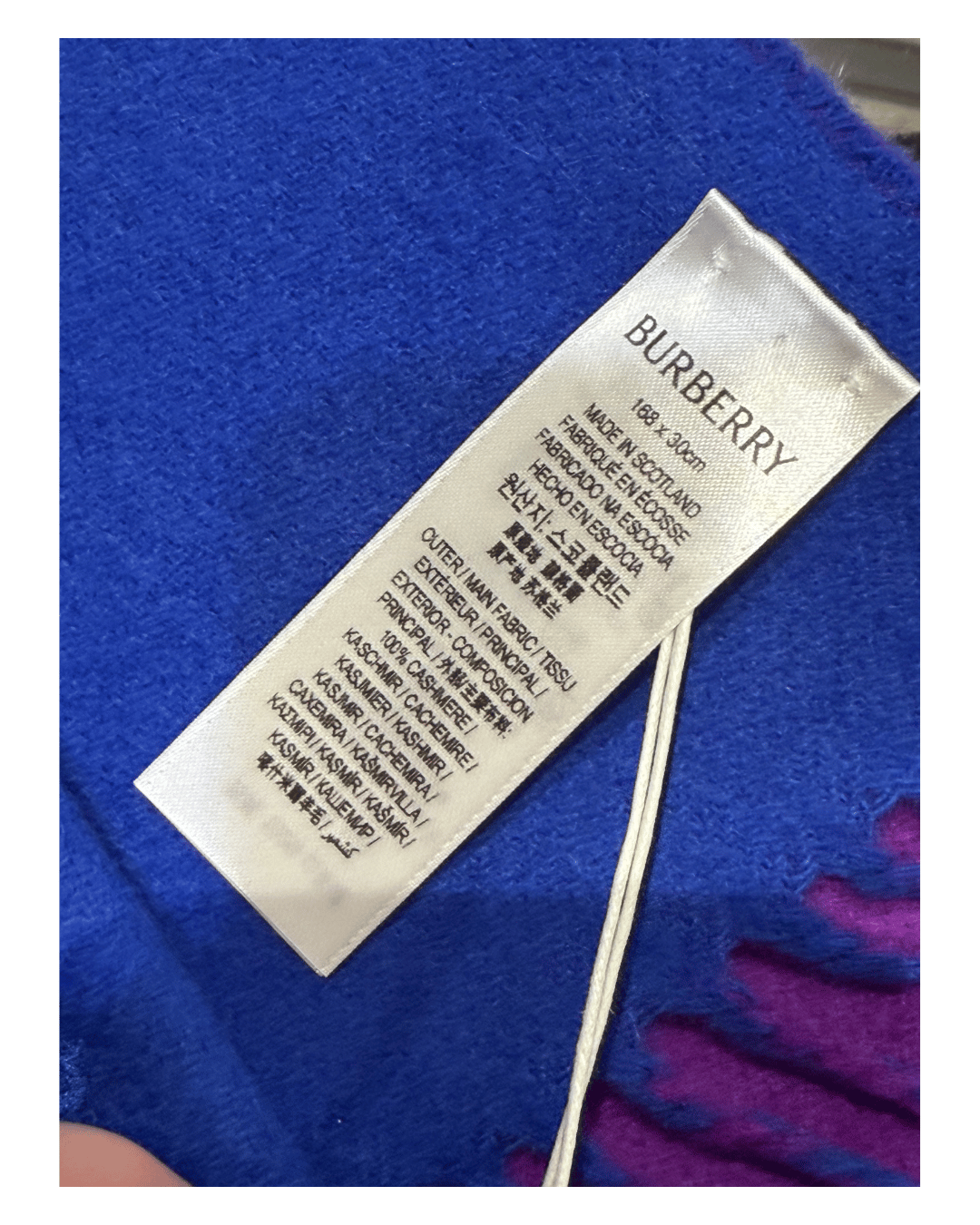 SCIARPA BURBERRY CASHMERE BICOLORE