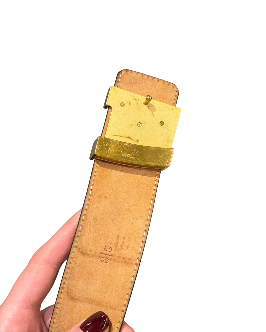 CINTURA LOUIS VUITTON INITIALES MONOGRAM misura 80