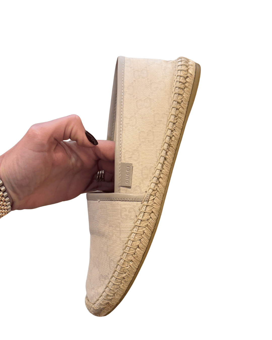 ESPADRILLAS GUCCI CANVAS GG BEIGE Nr 39
