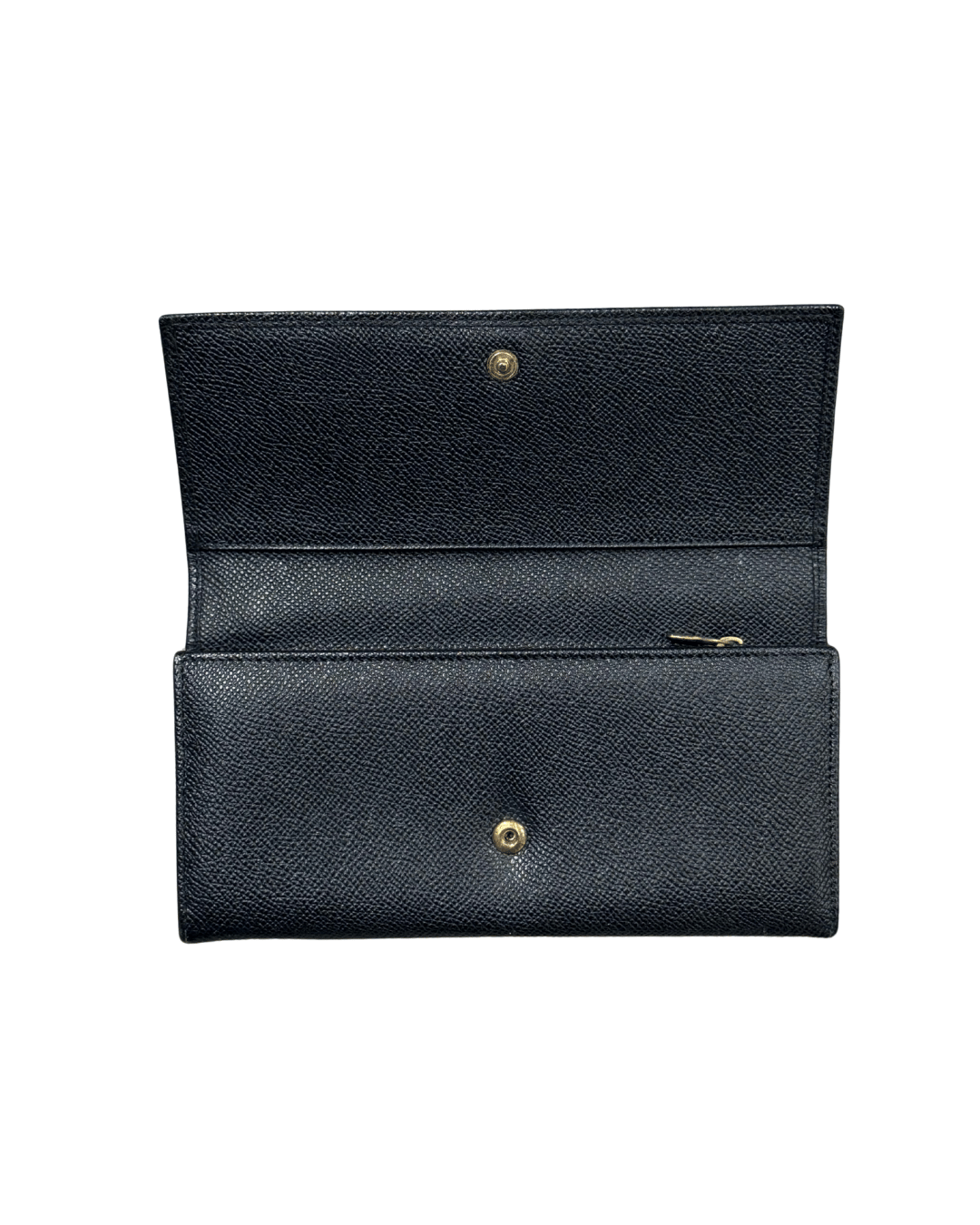 PORTAFOGLIO CONTINENTAL D&G PELLE MARTELLATA NERA