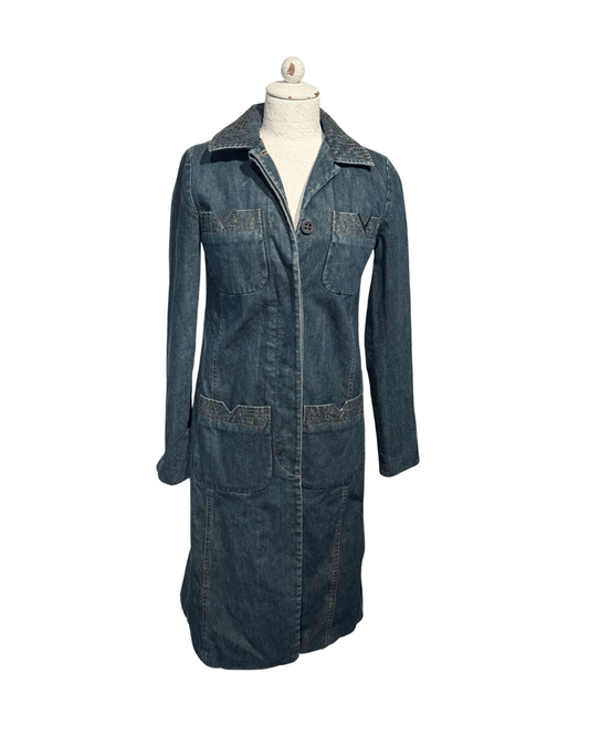 GIACCA LUNGA DENIM RED VALENTINO Tg 42