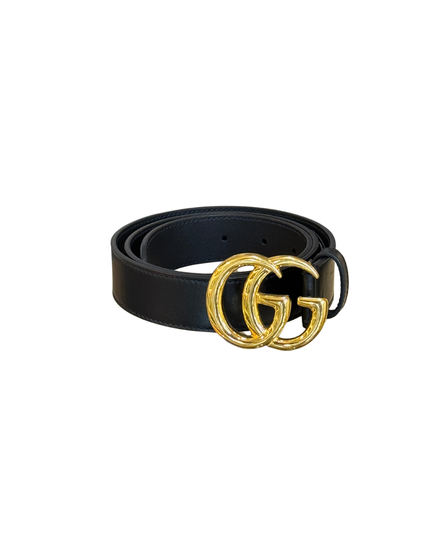 CINTURA GUCCI NERA HARDWARE ORO